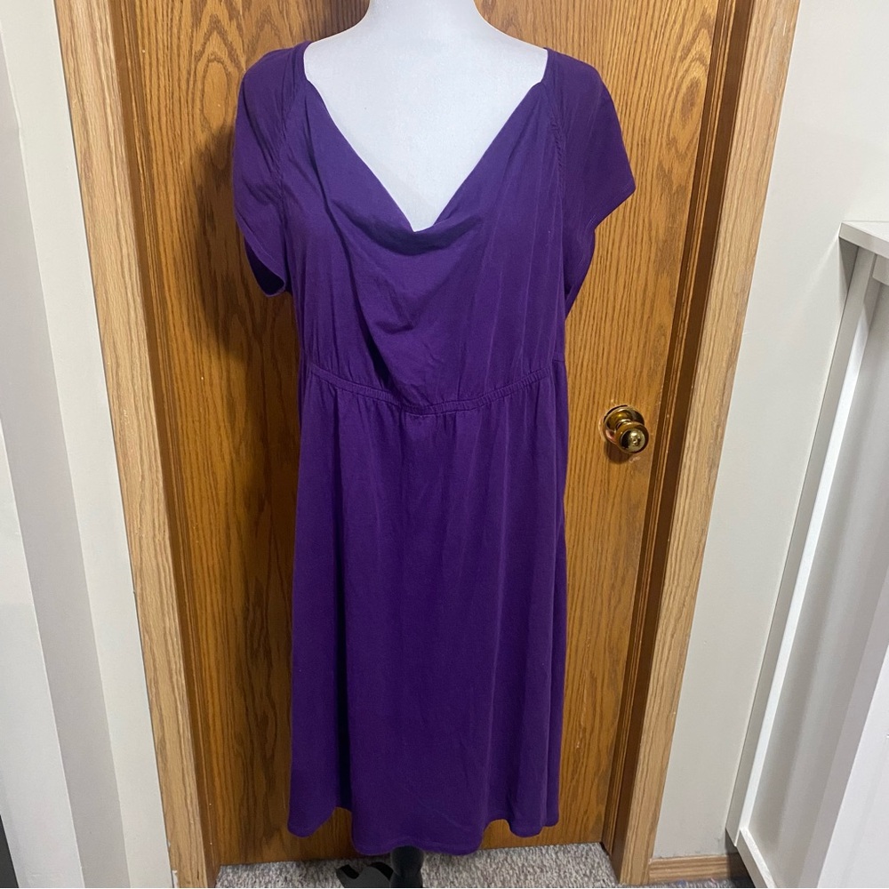 Cute purple dress with elastic waist